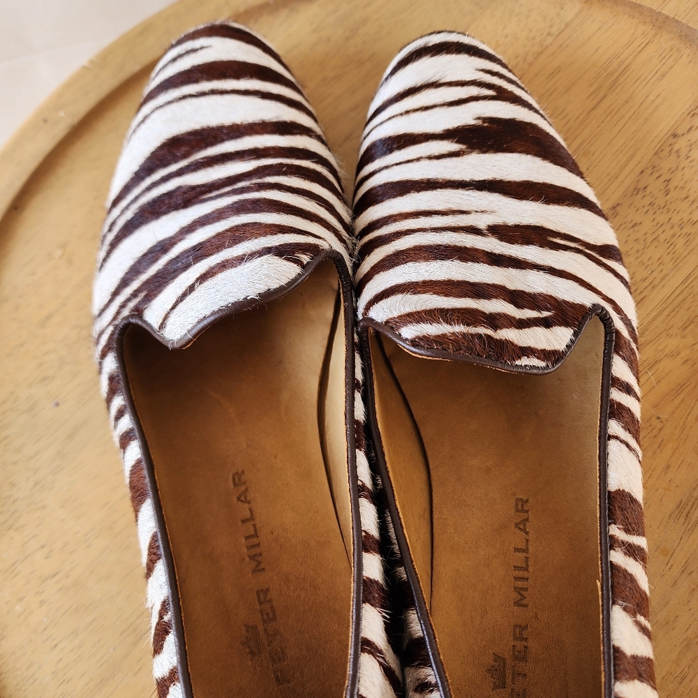 Peter Millar Zebra Print Calf Hair Loafers - Picture 7 of 12